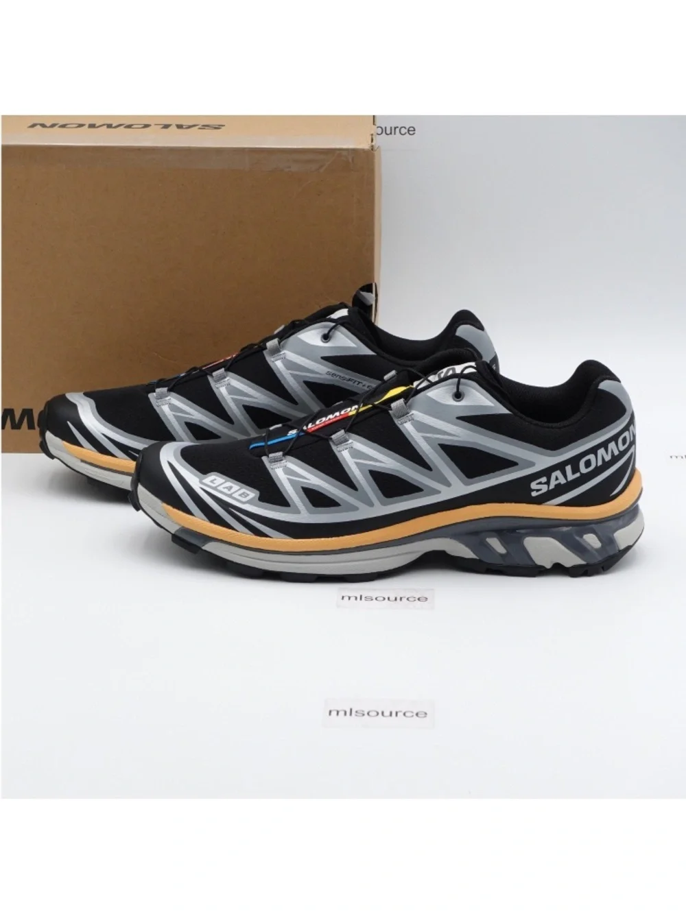 NEW Size 12 Men's Salomon XT-6 Trail Sneakers 477394 Black/Footwear Silver